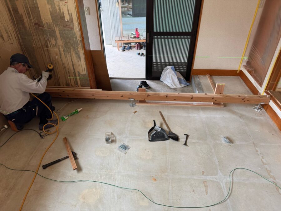 昔ながらの土間を現代の暮らしに!寒さ対策も施した、家族が集うLDKリノベーション/松阪市/O様邸/施工中