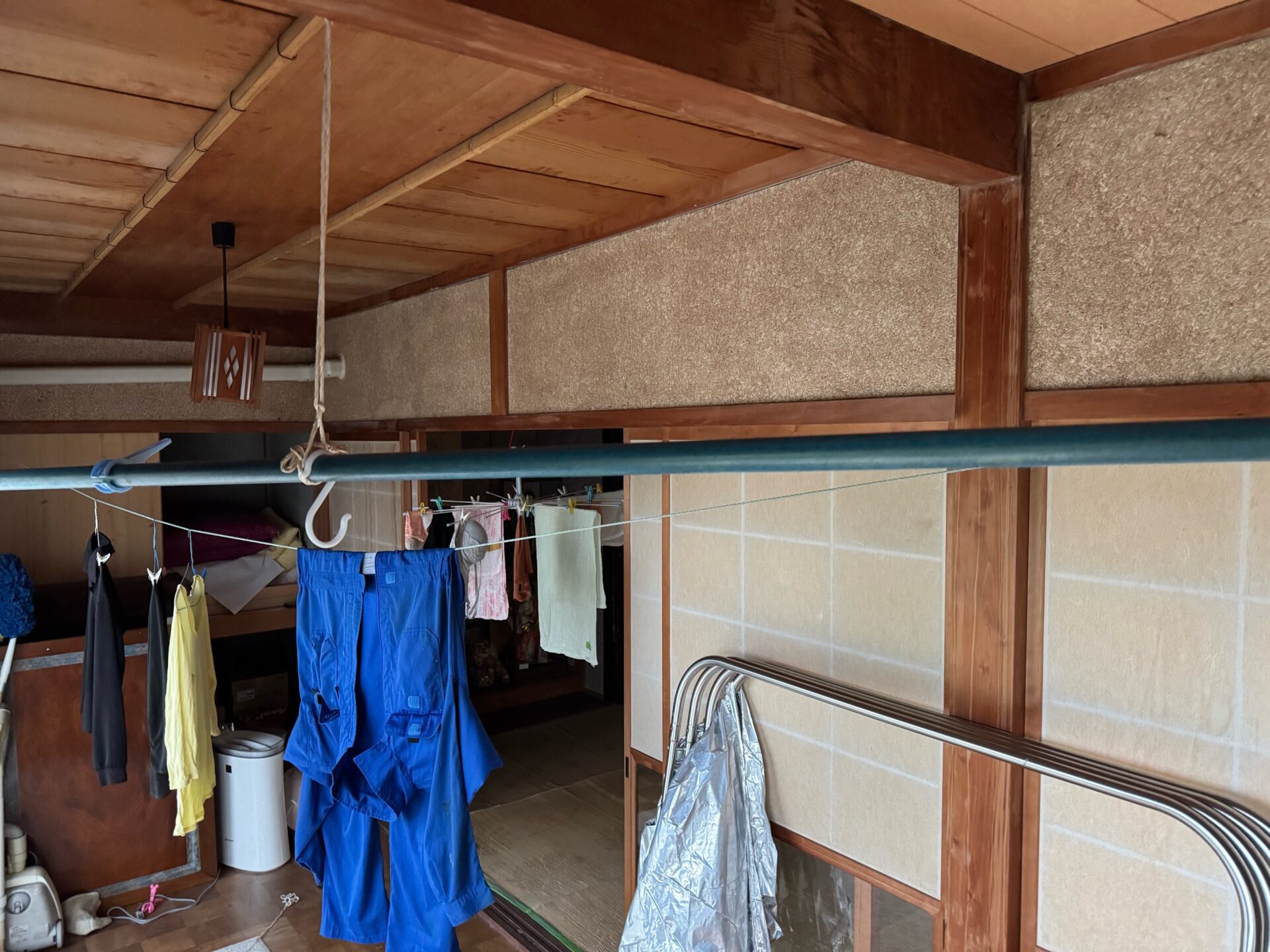 立派な梁のある天井部分