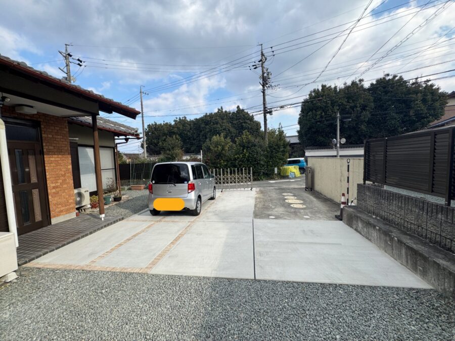 敷地奥側から見た全体の仕上がり