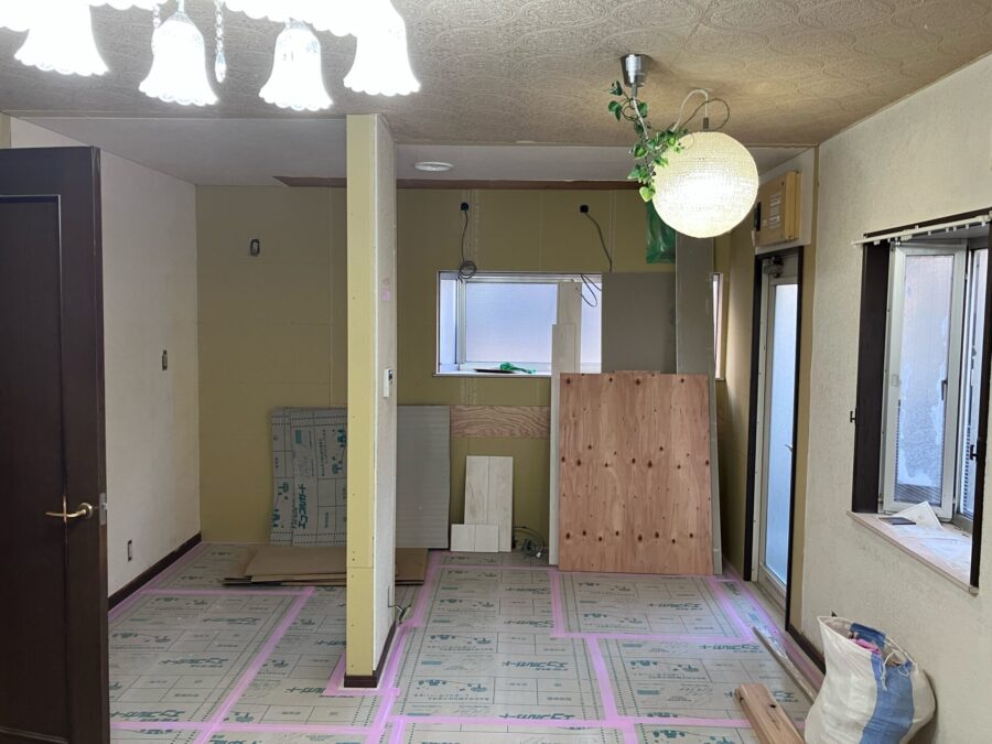 全体下地施工後