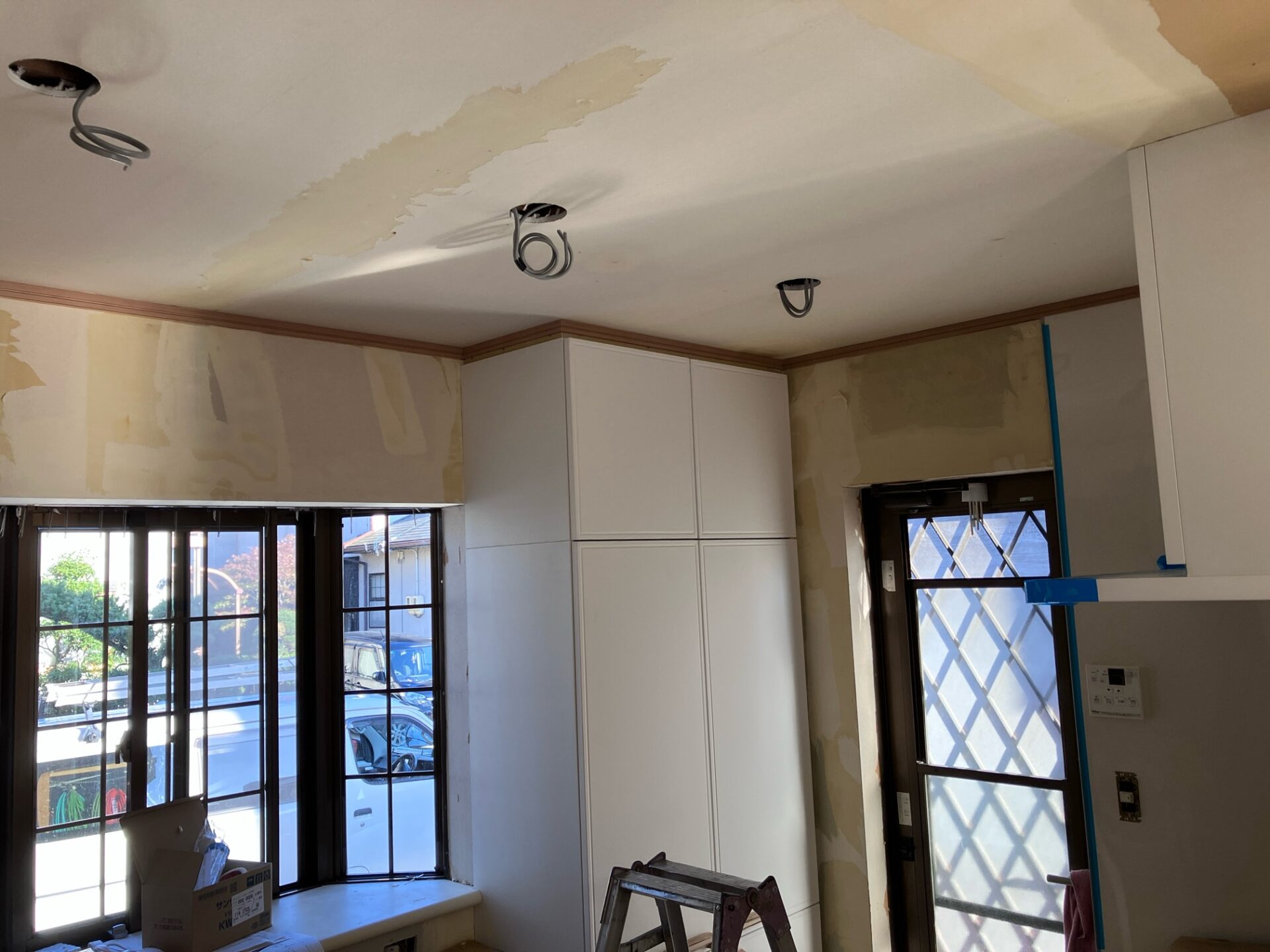 リビングの内装リフォーム中