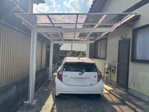 【エクステリアリフォーム】カーポート・シャッター取替工事