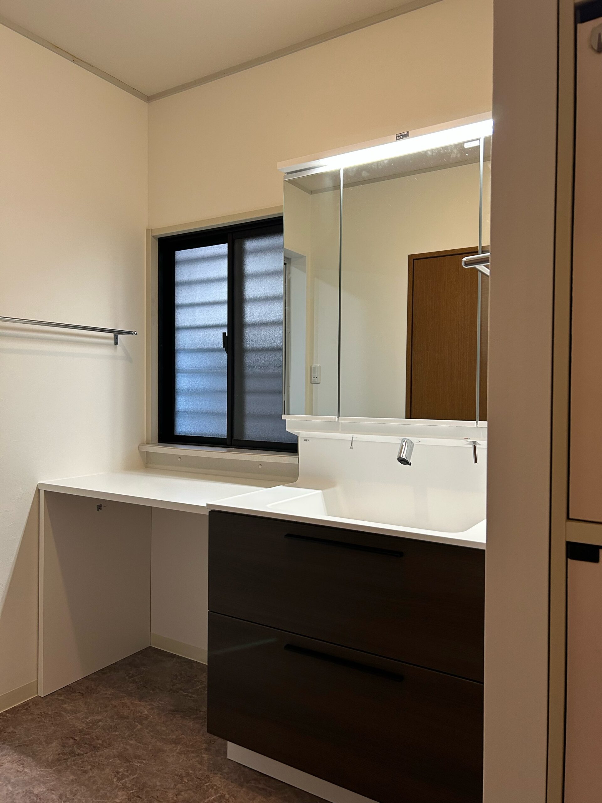 新たに導入した洗面化粧台