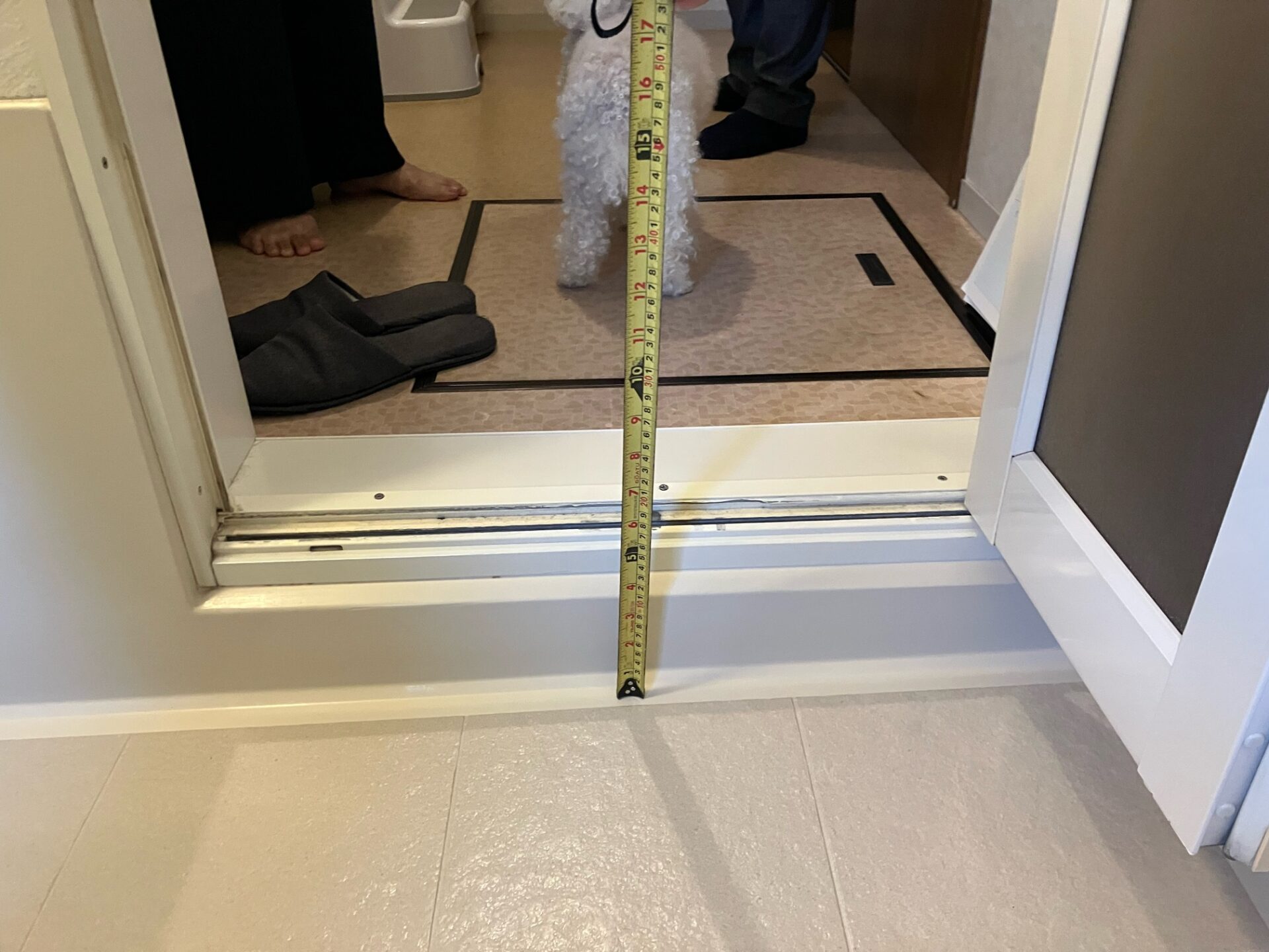 リフォーム前の浴室出入口の段差