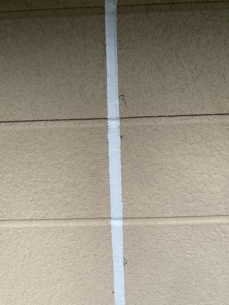 シーリングを充填したあとの様子