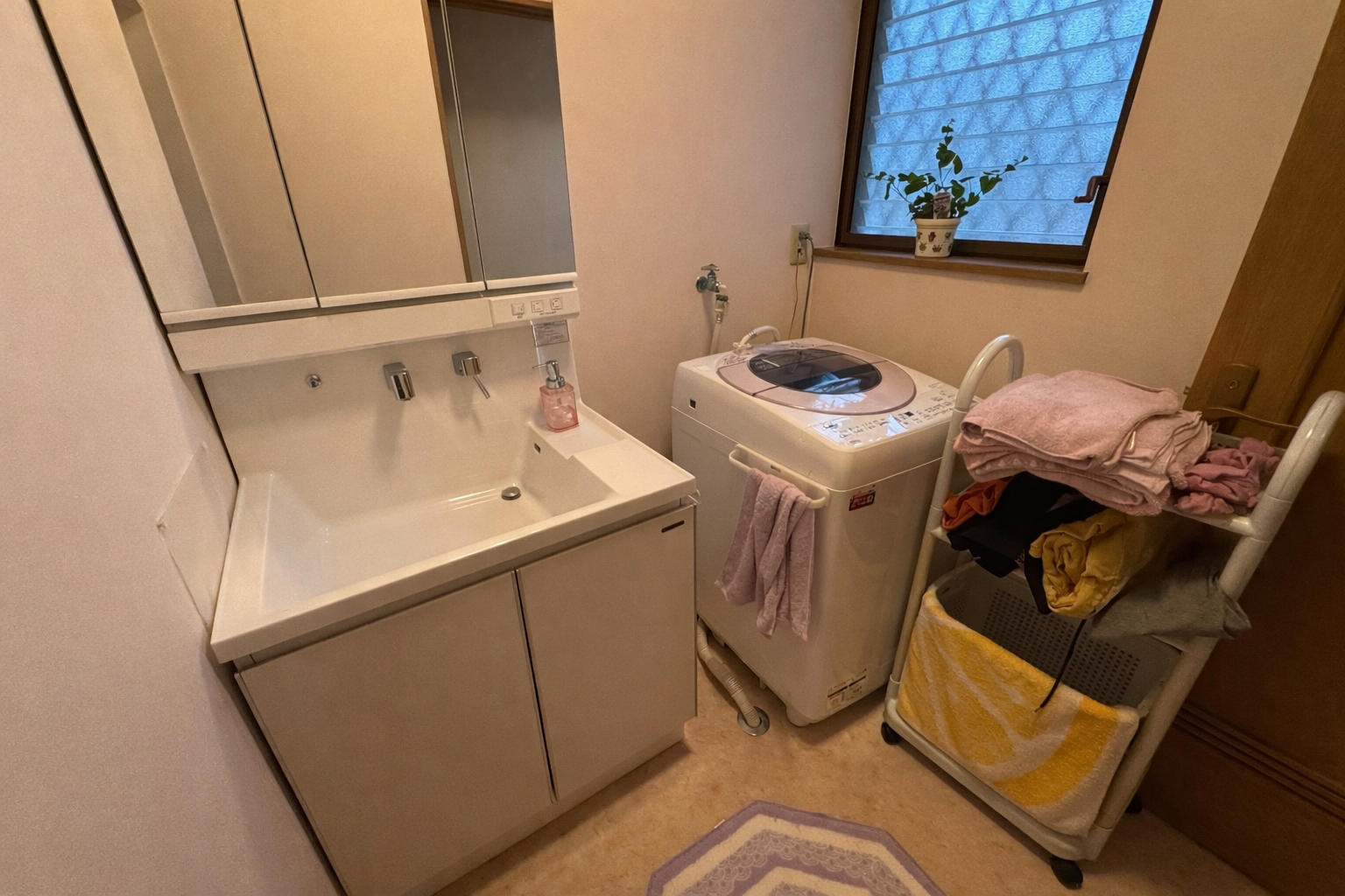 リフォーム前の洗面脱衣室