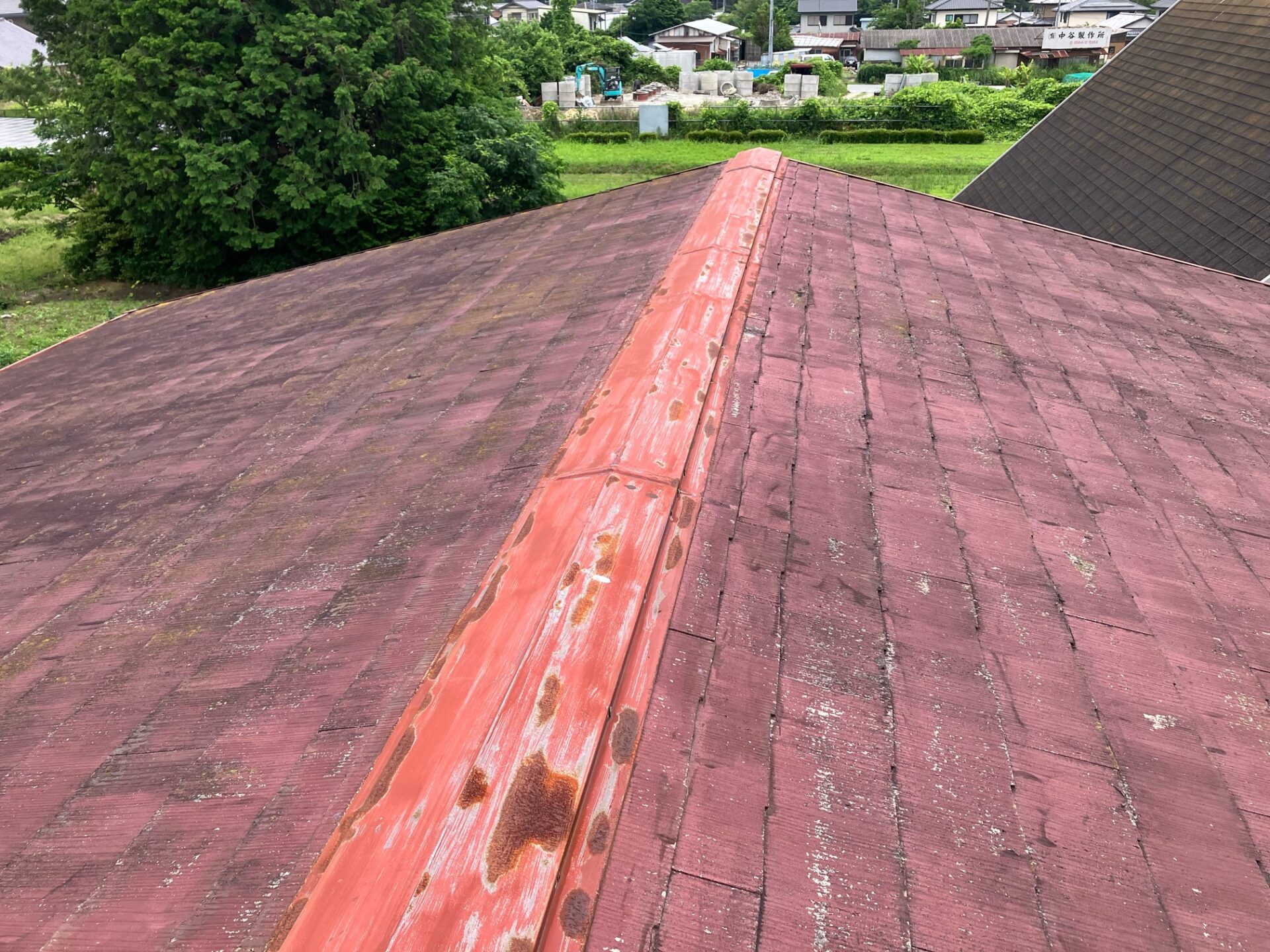 カバー工法前の既存の屋根
