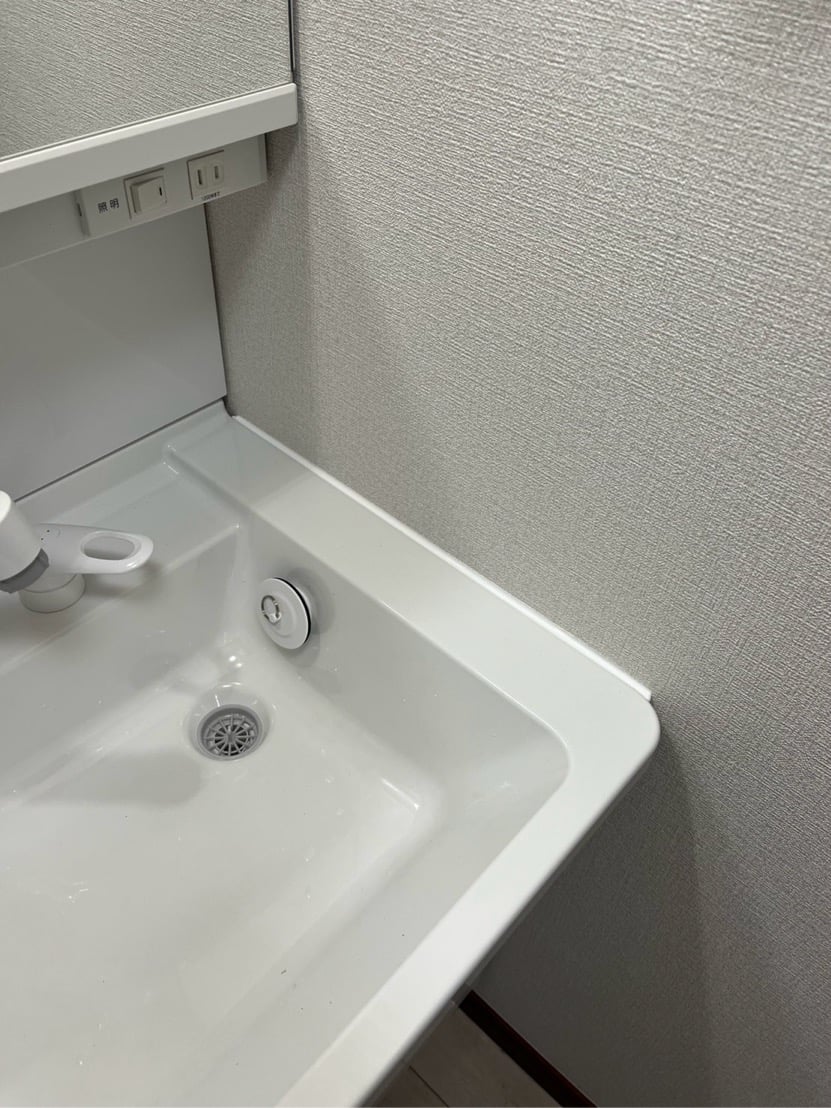 シンクのディテール。お手入れがしやすいデザインです。