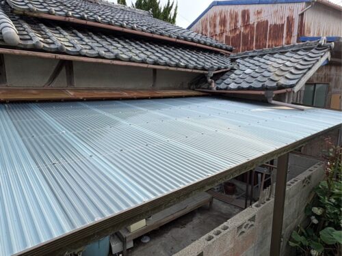 【台風による破損】波板張替工事